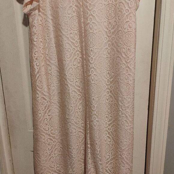 Espresso Soft Pink Lace Mini Dress - Picture 9 of 12